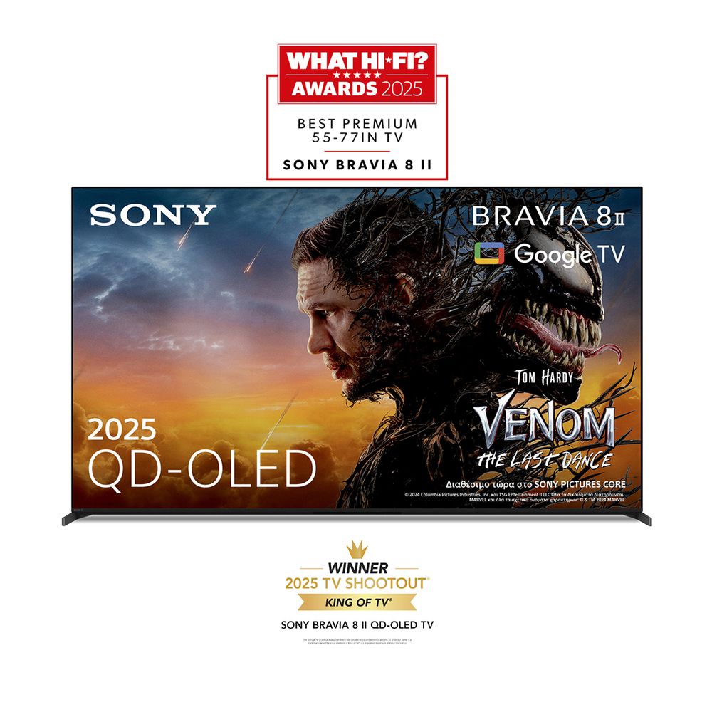 Sony BRAVIA 8 II QD-OLED Google TV (2025) 65" AI XR Processor