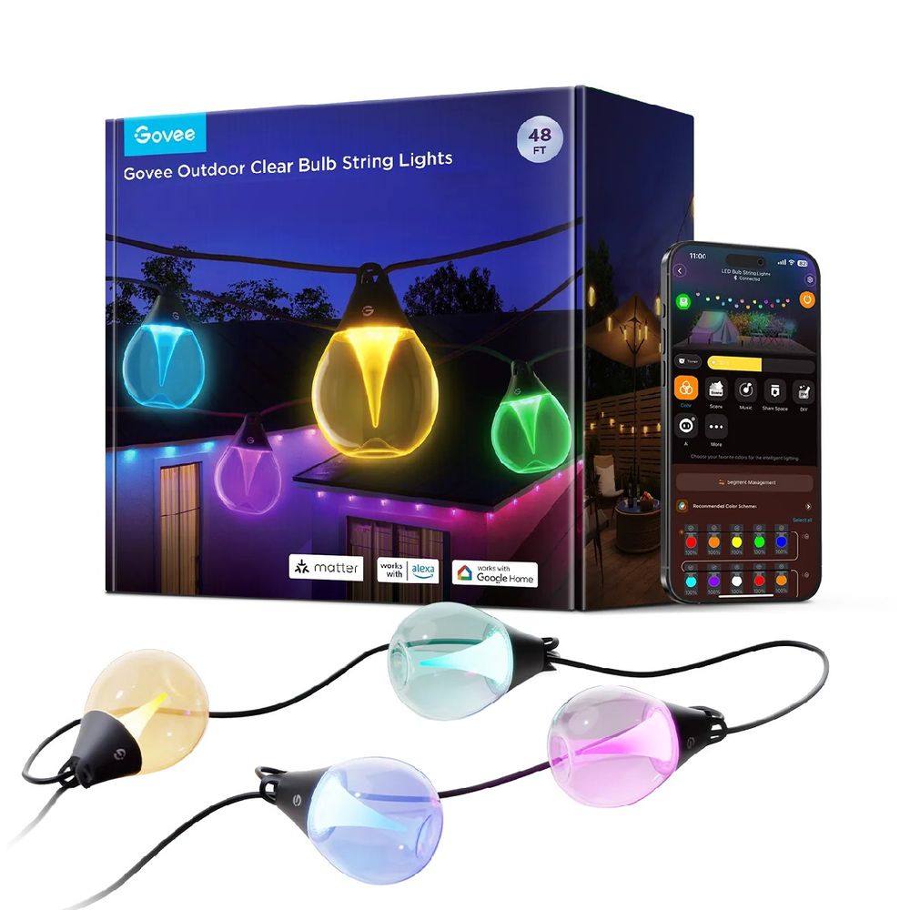 Govee Outdoor Clear Bulb String Lights 15m
