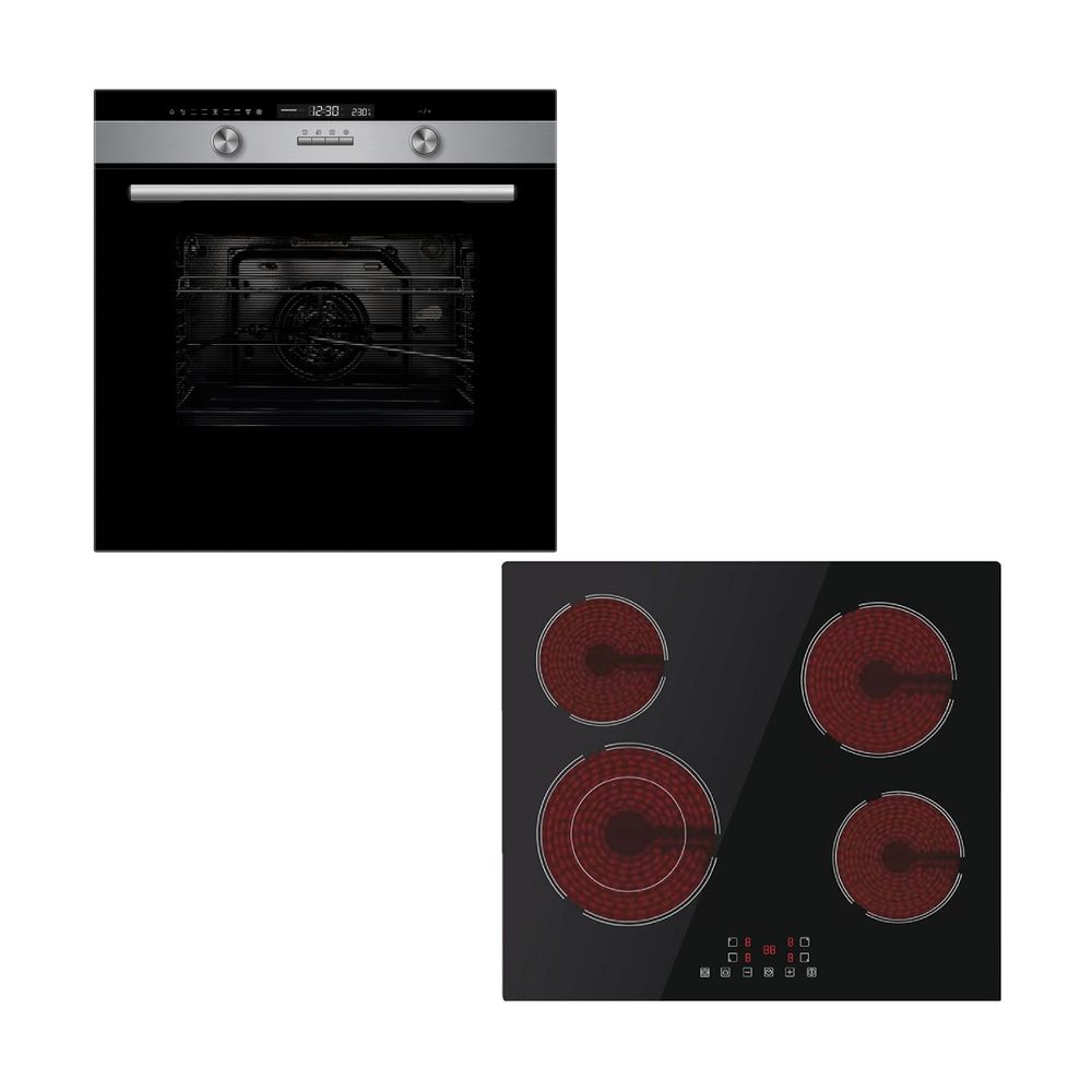 Davoline Classic BI O 1070 Inox Φούρνος & HVC6005T Κεραμική Εστία