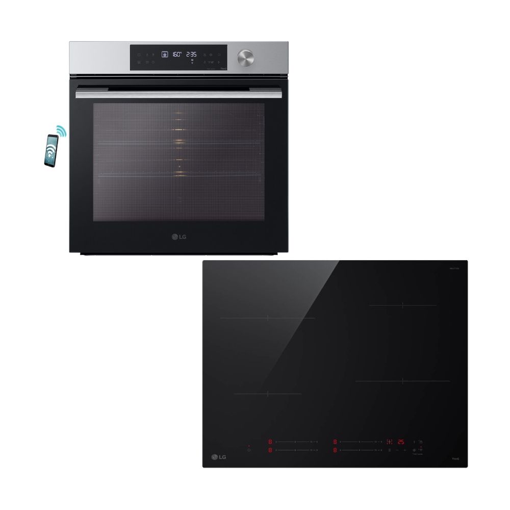 LG WSED7612S Inox Φούρνος & CI5Z2423BN Επαγωγική Εστία
