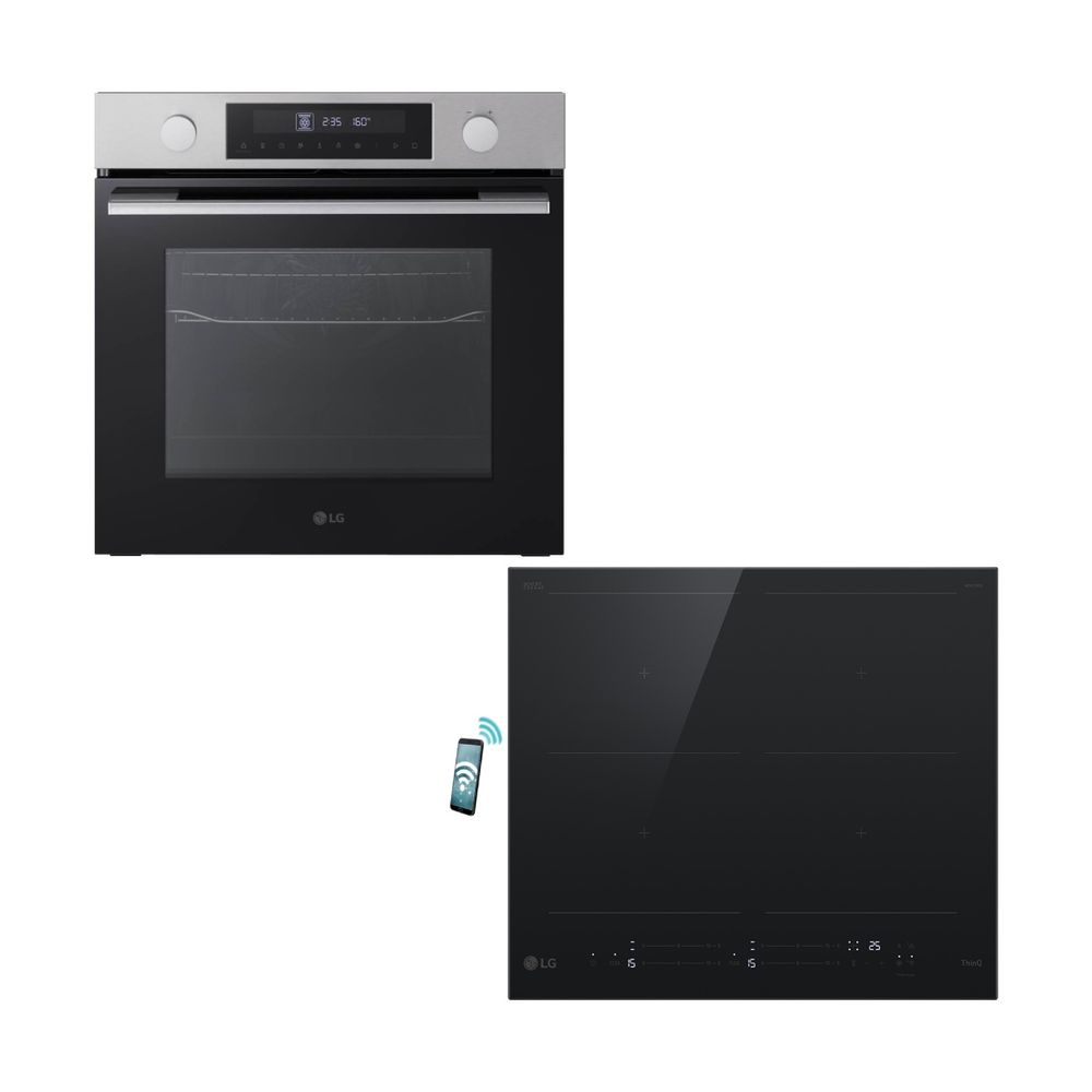 LG WS5D7230S Inox Φούρνος & CBIZ2437B Επαγωγική Εστία