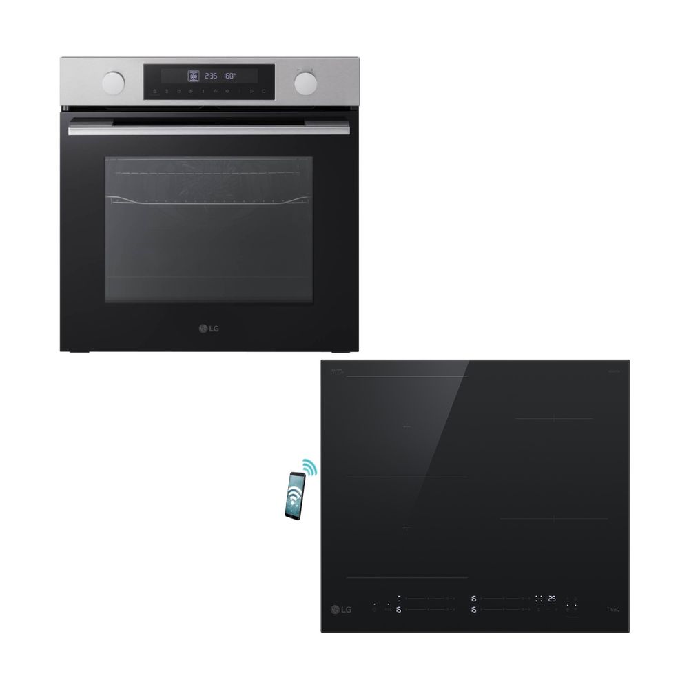 LG WS5D7230S Inox Φούρνος & CBIZ2435B Επαγωγική Εστία