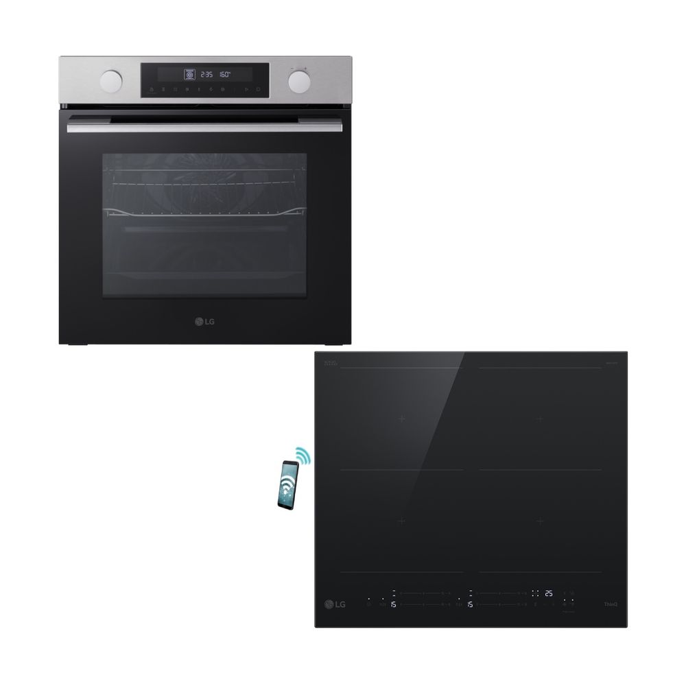 LG WS5D7210S Inox Φούρνος & CBIZ2437B Επαγωγική Εστία