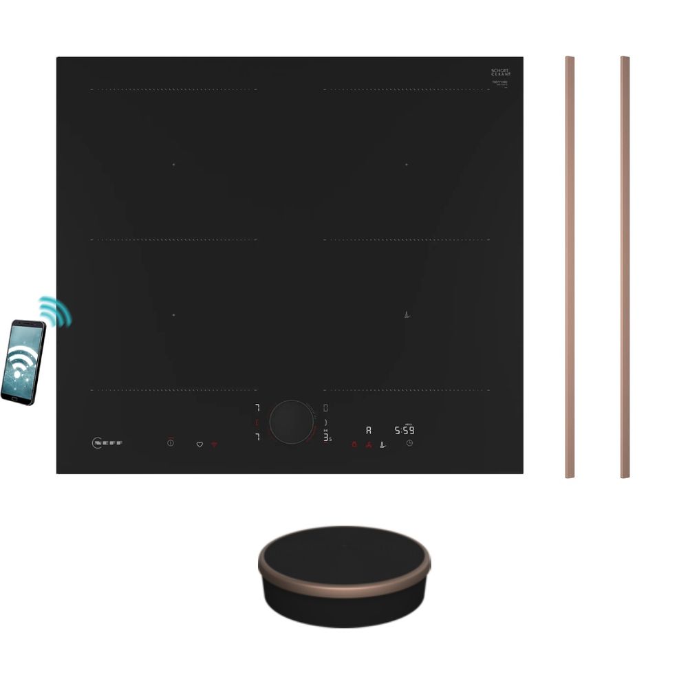 Neff T66YYY4B0 Επαγωγική Εστία & Z9801TWBY0 Twist Pad & Z9802PFBY0 Brushed Bronze Flex Design