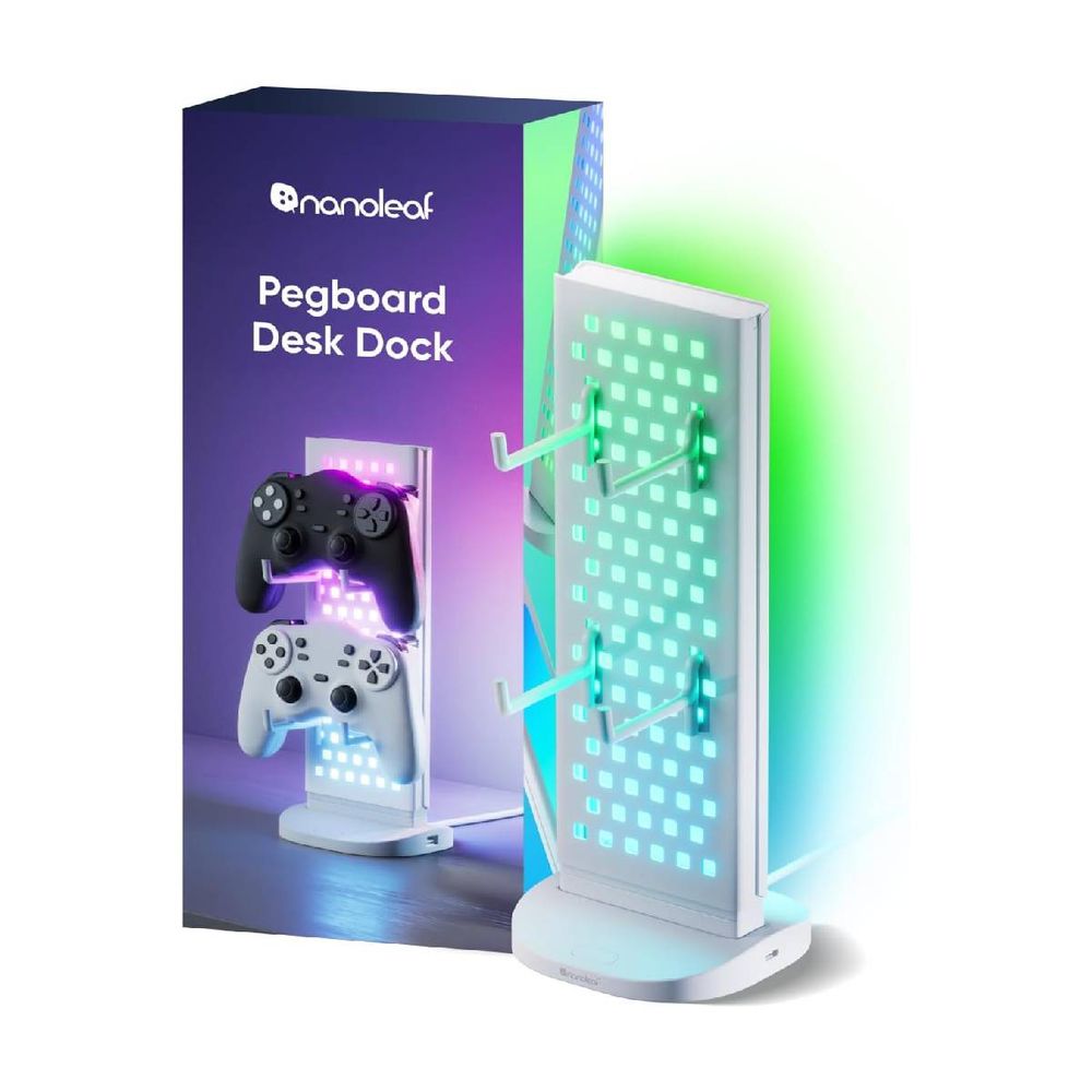 Nanoleaf Pegboard Desk Dock White