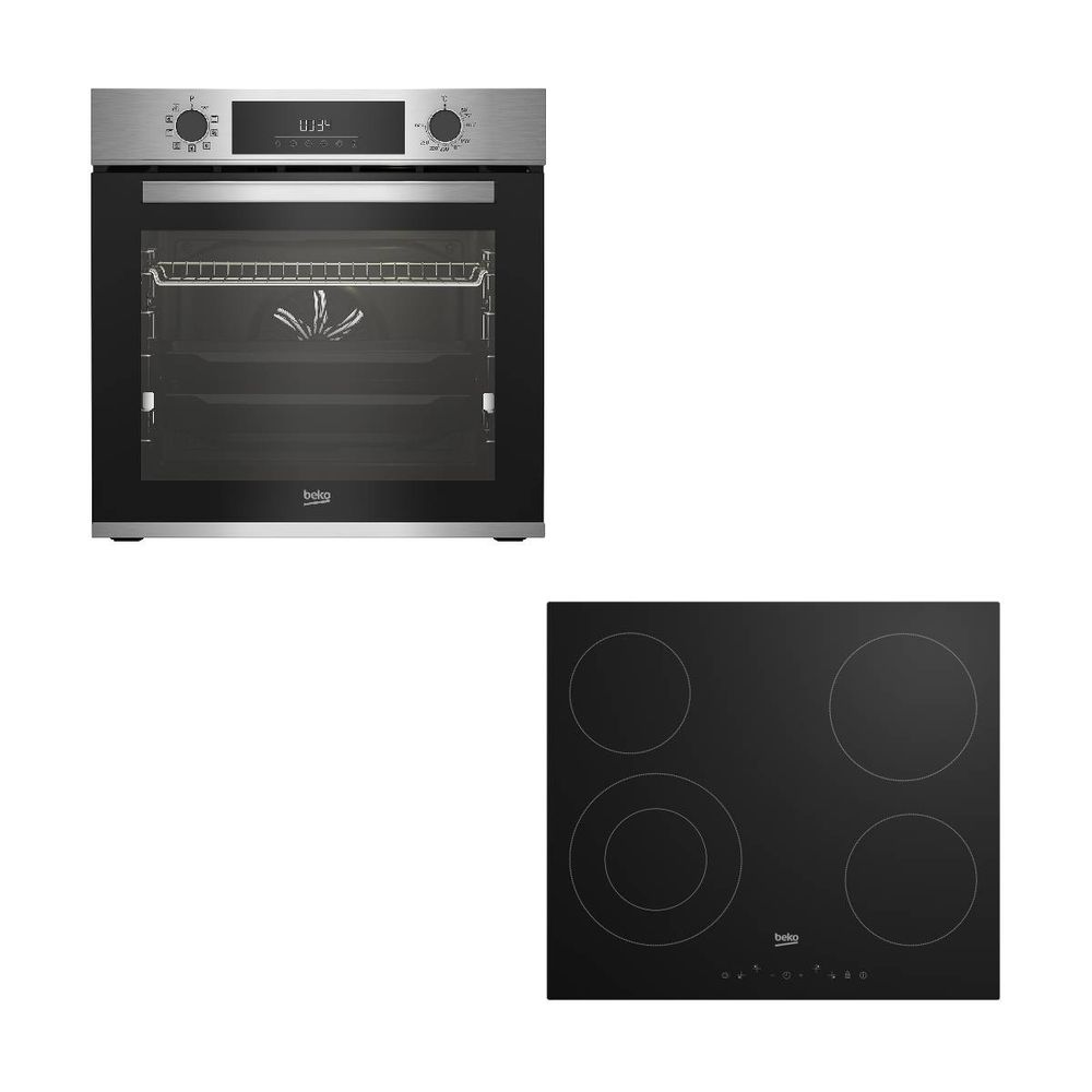 Beko BBIM12300XDSE Inox Φούρνος & HIC 64402 E Εστία