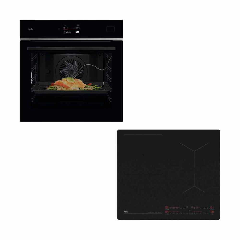 AEG TB8SB73ZAB Black Φούρνος & TI64IB10IZ Matt Black Επαγωγική Εστία