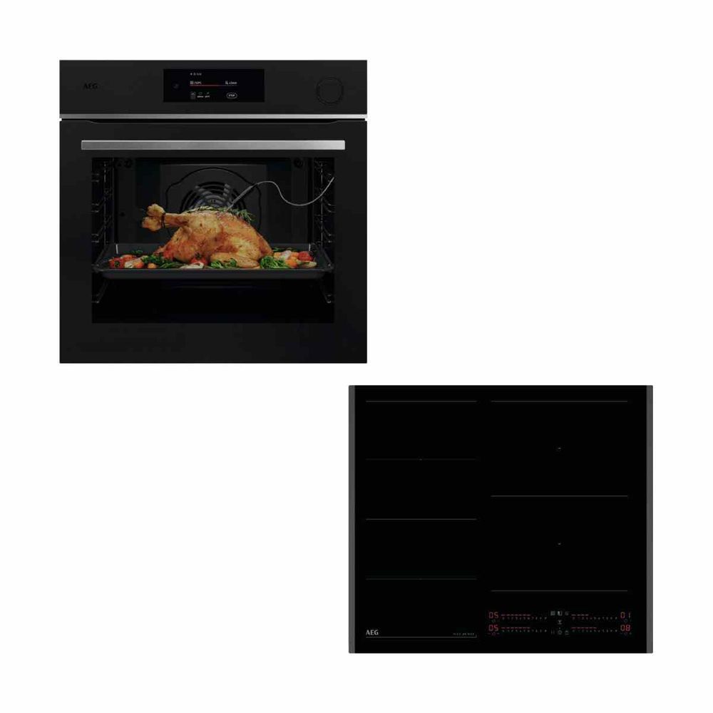 AEG TR7PB731ST Black Φούρνος & TI64IG00FB Επαγωγική Εστία