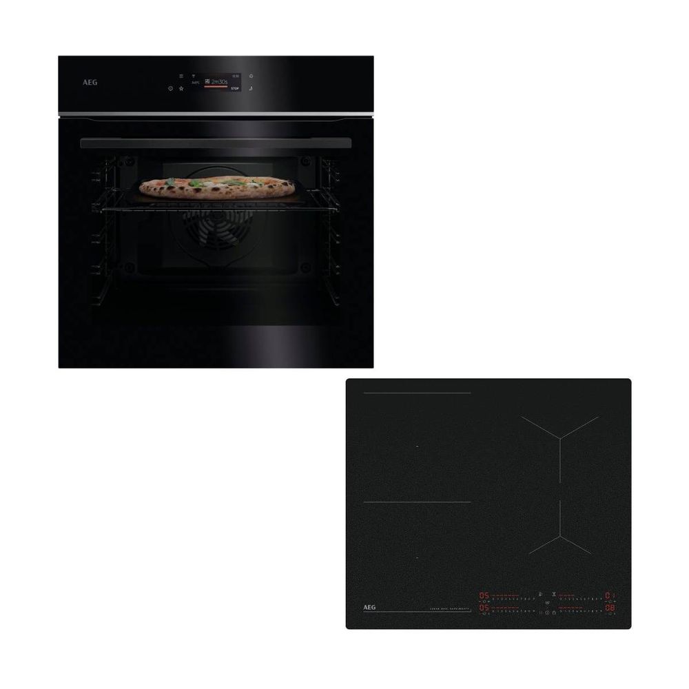 AEG Pizza Expert TX7PB63FSB Φούρνος & TI64IB10IZ Κεραμική Εστία Set Εντοιχισμού