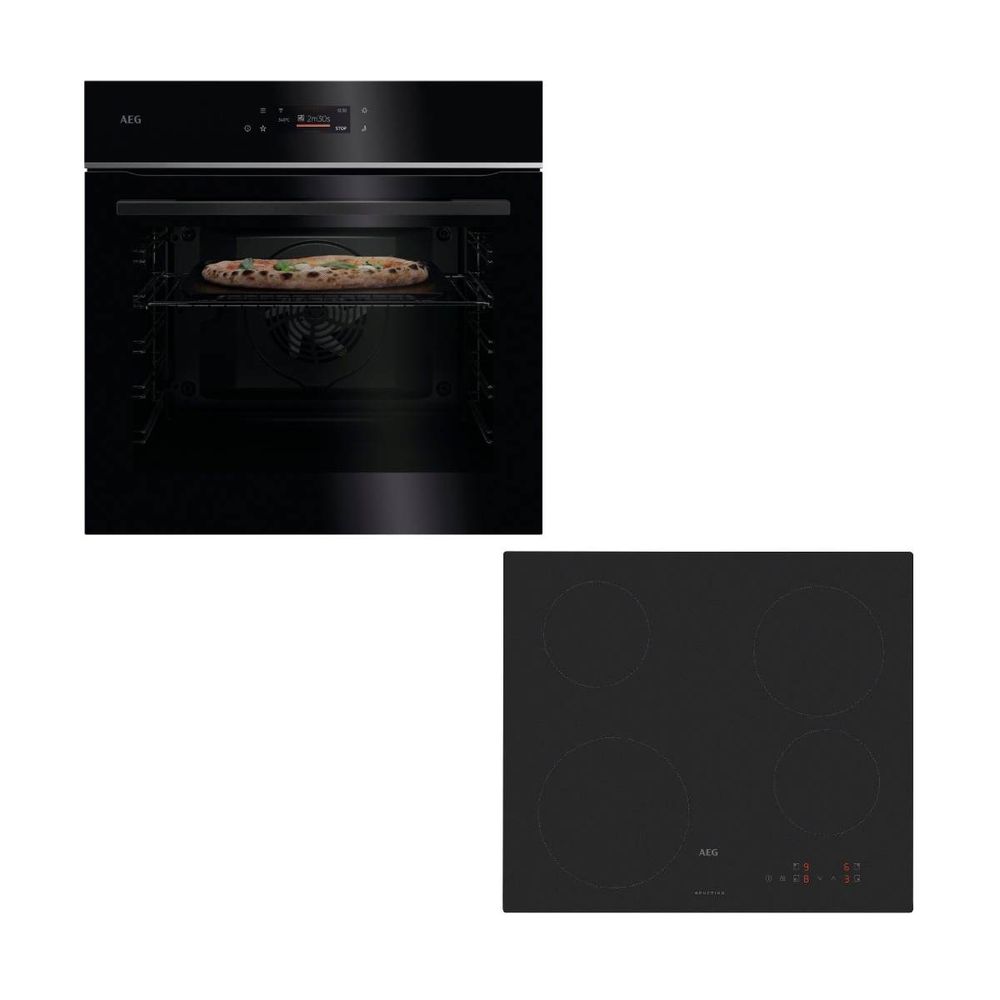 AEG Pizza Expert TX7PB63FSB Φούρνος & TM64IA00CL Κεραμική Εστία Set Εντοιχισμού