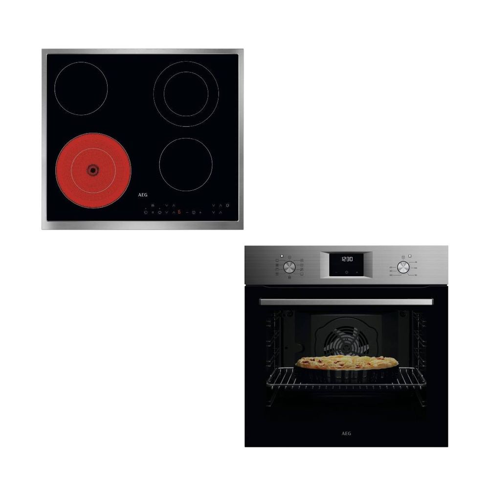 AEG OA5AB21SM Inox Φούρνος & TORN64A02XB 6 Zones Κεραμική Εστία