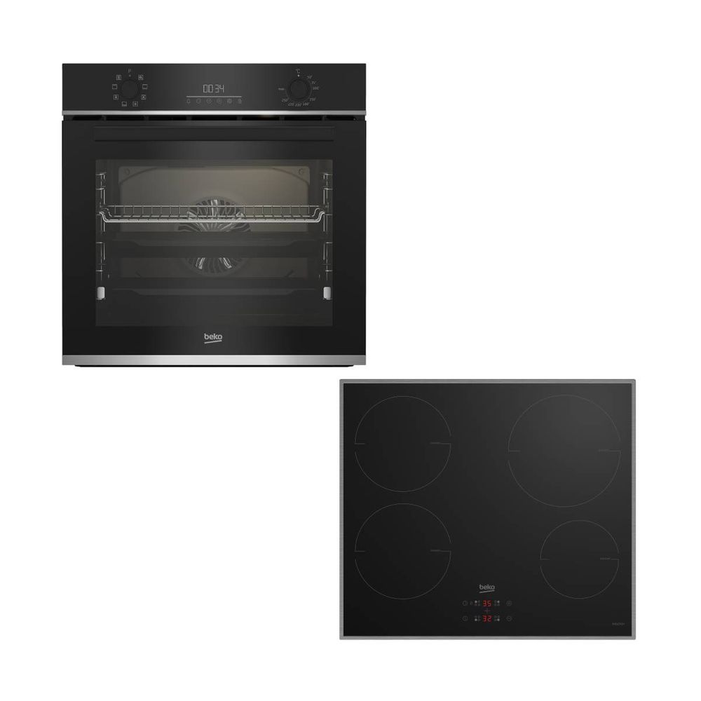 Beko BBIR13300XC Black Φούρνος & HII 64400 MTX Επαγωγική Εστία
