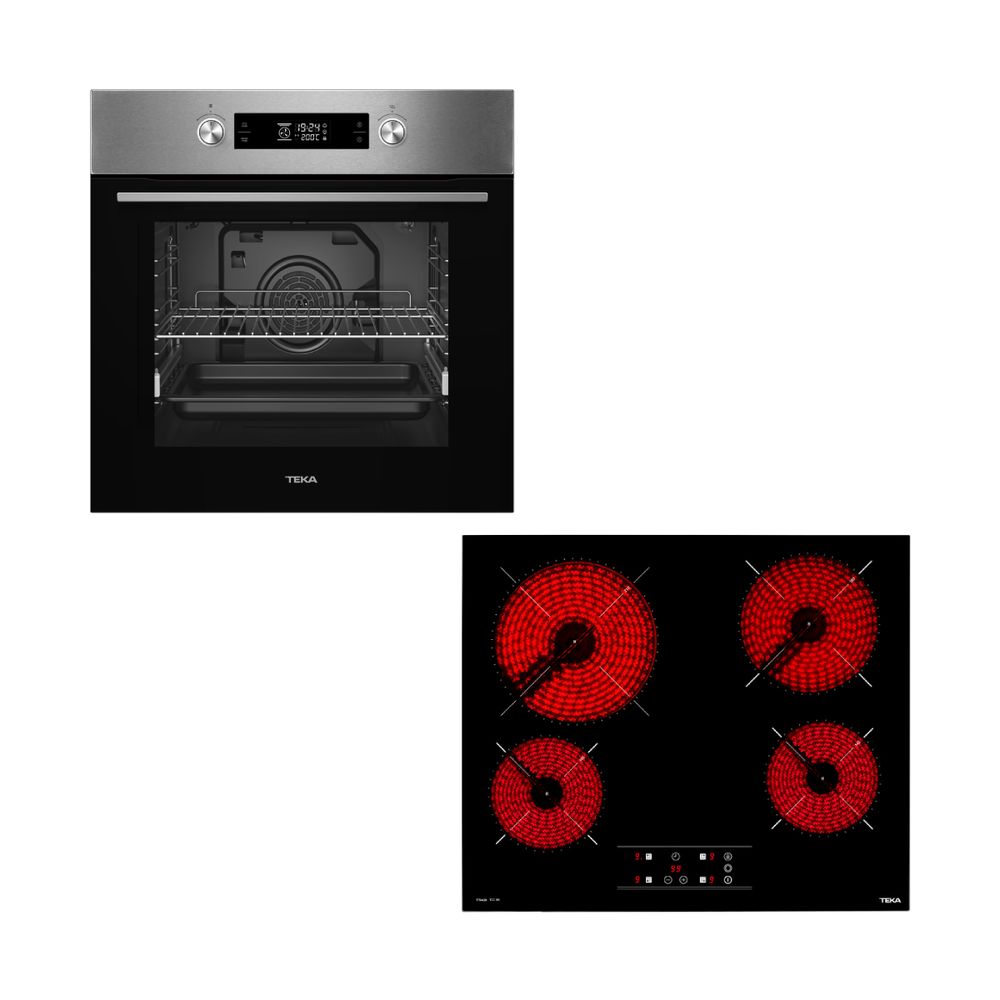 Teka HCB 6370 P Πυρολυτικός Φούρνος & TBC 64010 TTC Εστίες Κεραμικές