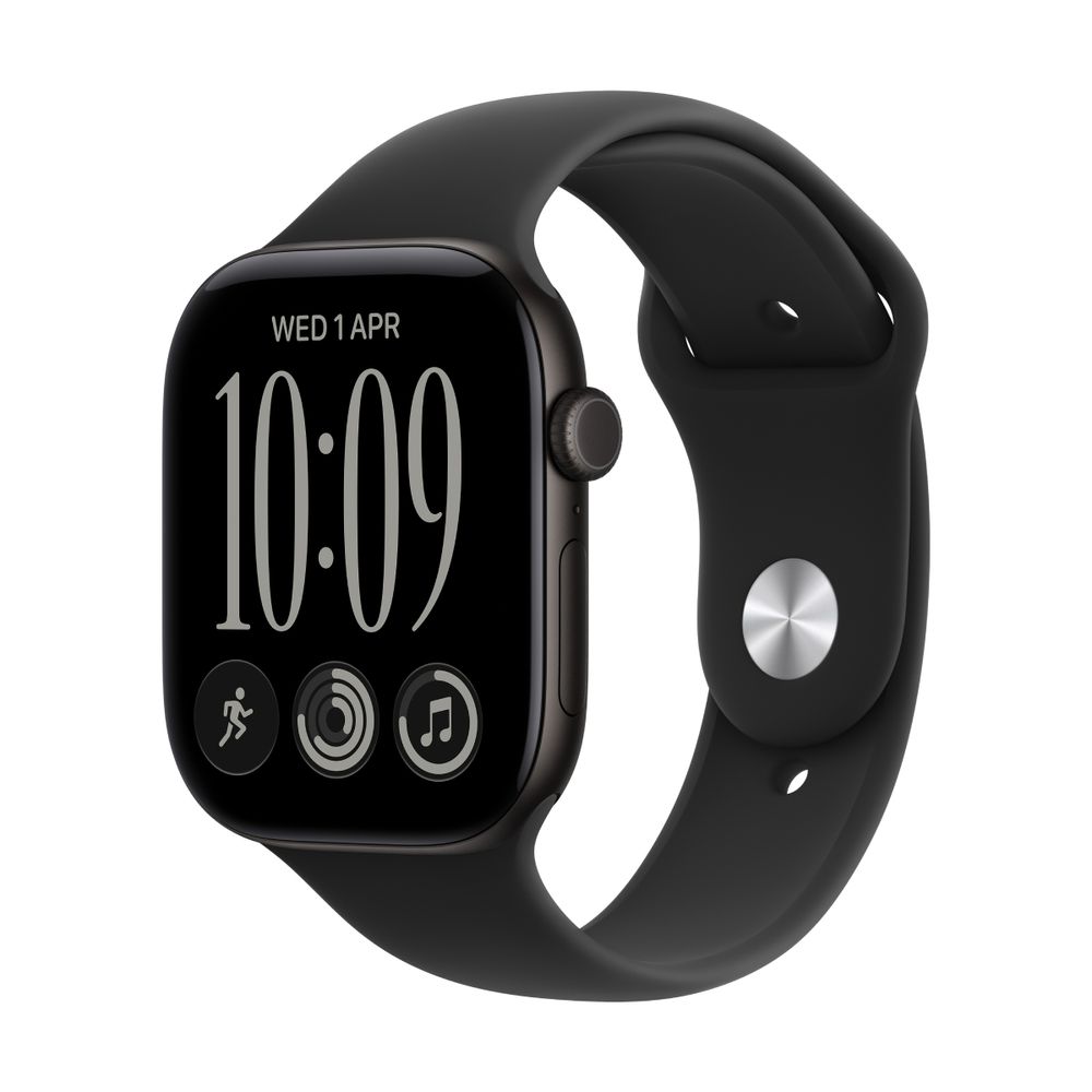 Apple Watch S12 GPS 46mm Black Aluminium Case Black Sport Band S/M