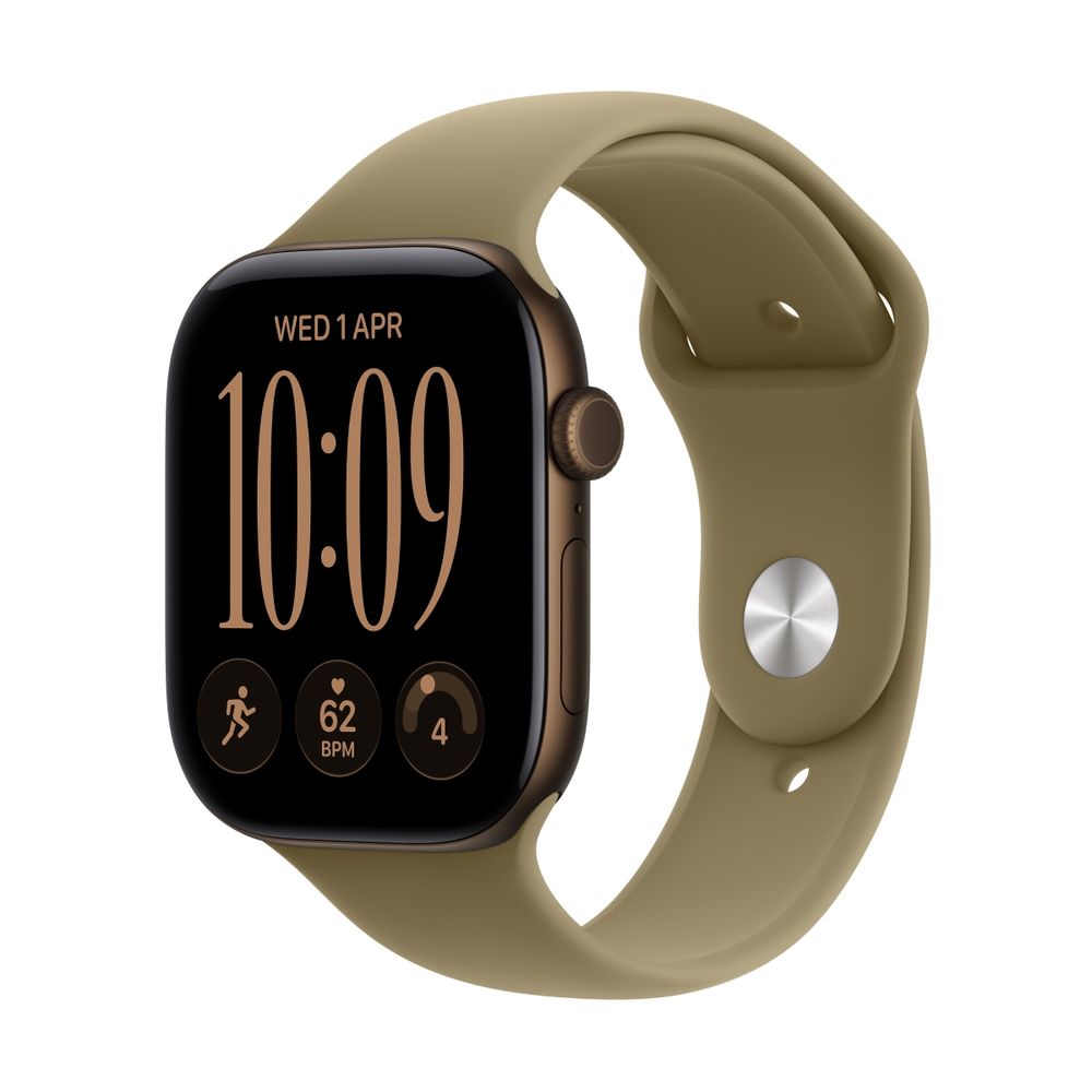 Apple Watch S12 GPS 46mm Dark Bronze Aluminium Case Olive Sport Band M/L