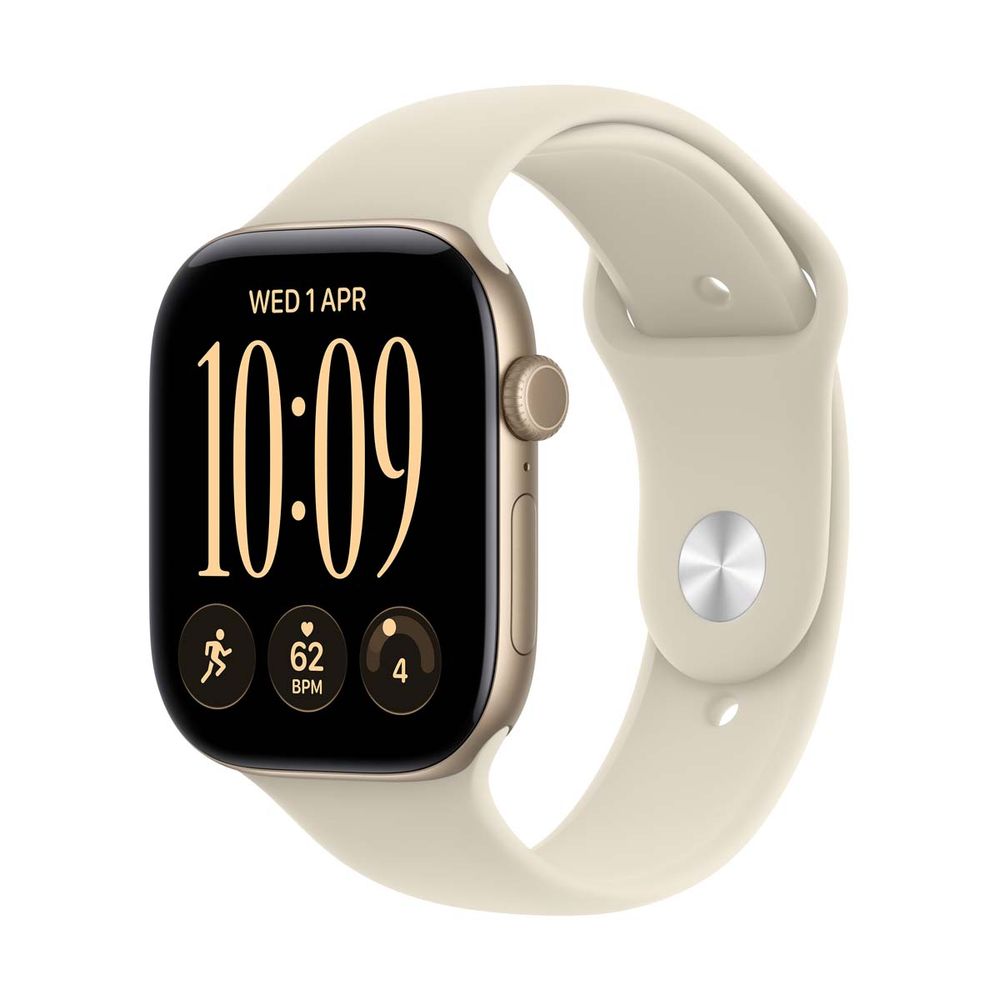 Apple Watch S12 GPS + Cellular 42mm Light Gold Aluminium Case Sand Sport Band S/M