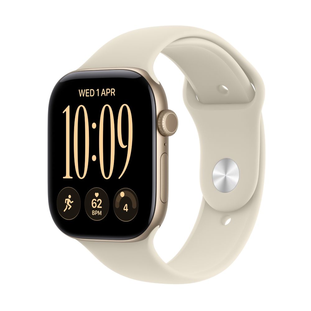Apple Watch S12 GPS + Cellular 46mm Light Gold Aluminium Case Sand Sport Band M/L