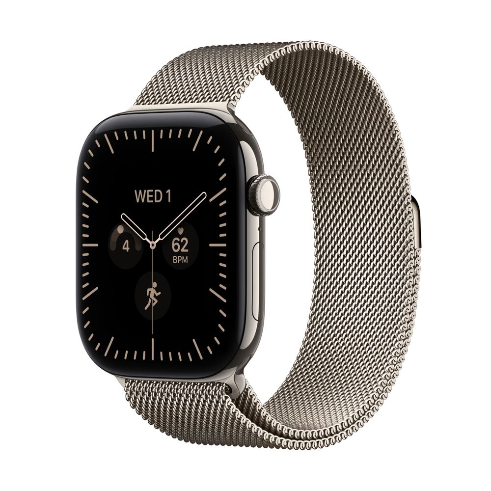 Apple Watch S12 GPS + Cellular 46mm Natural Titanium Case Natural Milanese Loop S/M