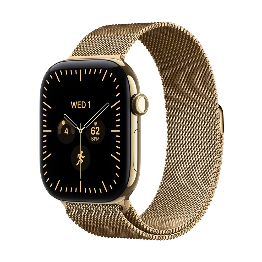 Apple Watch S12 GPS + Cellular 46mm Radiant Gold Titanium Case Radiant Gold Milanese Loop S/M