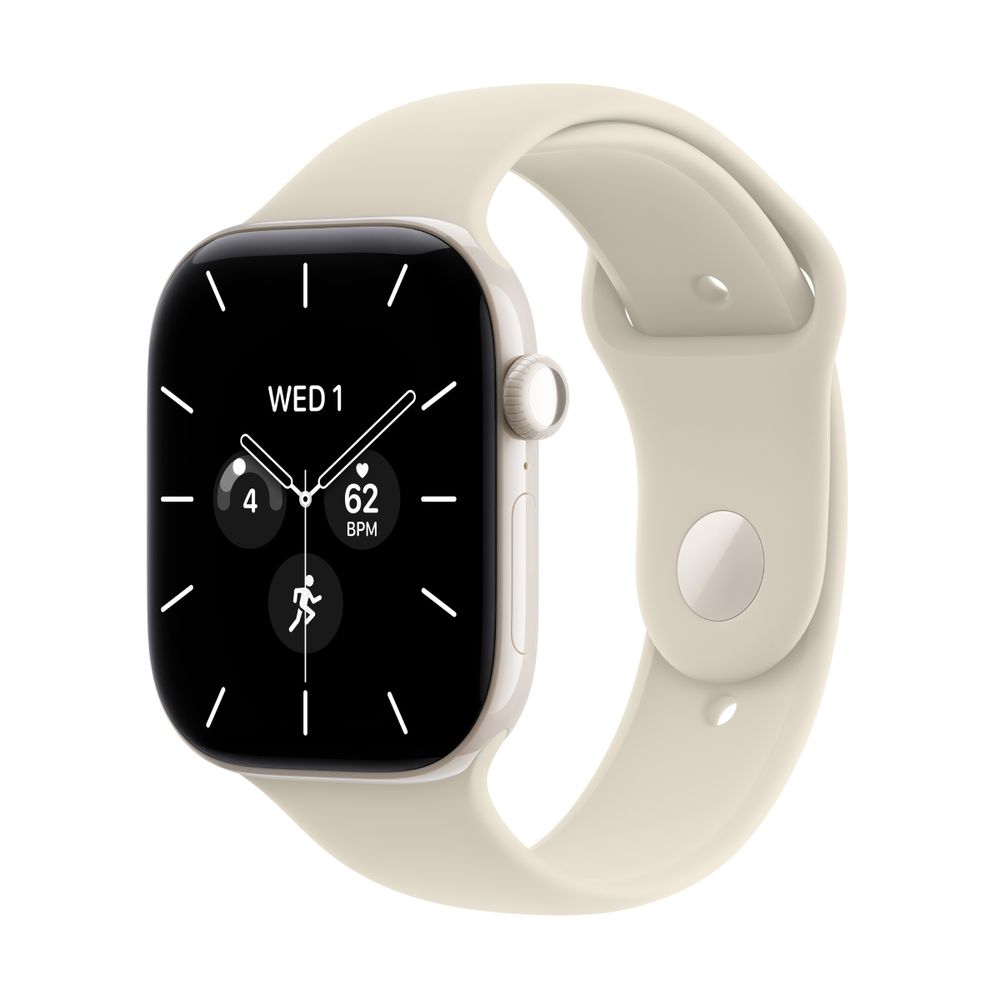 Apple Watch S12 GPS + Cellular 46mm Pearl White Ceramic Case Sand Sport Band S/M