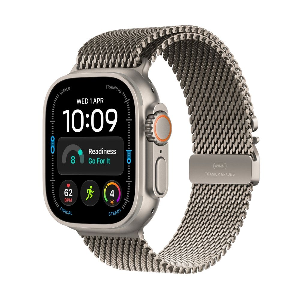 Apple Watch Ultra 4 GPS + Cellular 49mm Natural Titanium Case Natural Titanium Milanese Loop Medium