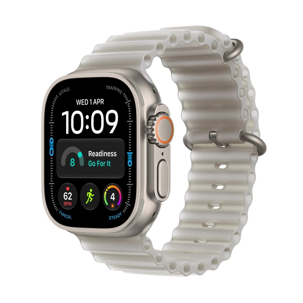 Apple Watch Ultra 4 GPS + Cellular 49mm Natural Titanium Case Translucent Grey Ocean Band