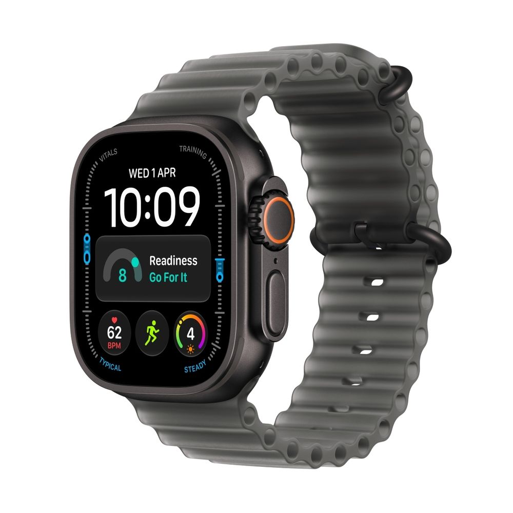 Apple Watch Ultra 4 GPS + Cellular 49mm Black Titanium Case Translucent Grey Ocean Band