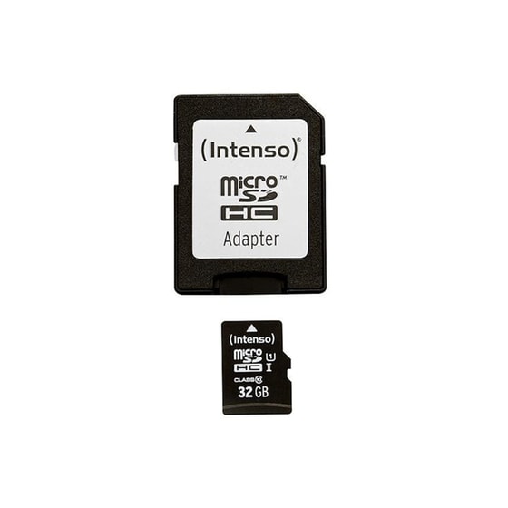 Κάρτα μνήμης microSDHC 32GB Class 10 & SD Adapter - Intenso 3423480