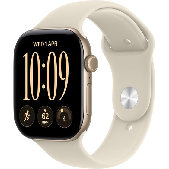 Apple Watch Series 12 GPS 42mm Light Gold Aluminium Case with Sand Sport Band - S/M