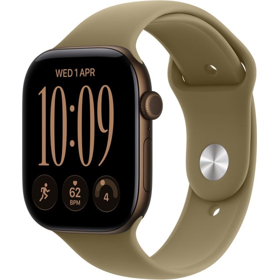 Apple Watch Series 12 GPS 42mm Dark Bronze Aluminium Case with Olive Sport Band - S/M