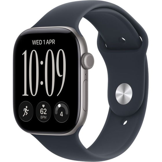 Apple Watch Series 12 GPS 46mm Space Grey Aluminium Case with Navy Blue Sport Band - M/L
