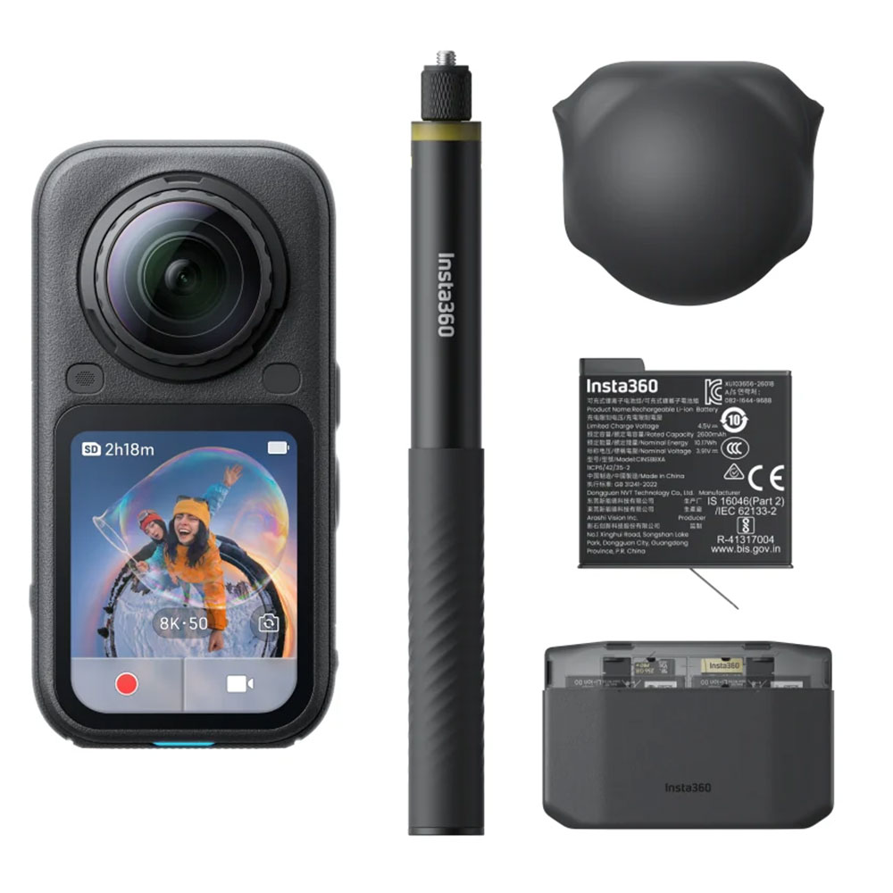 Action Camera INSTA360 X6 Essentials Bundle CINSABXA/X603 midnight black