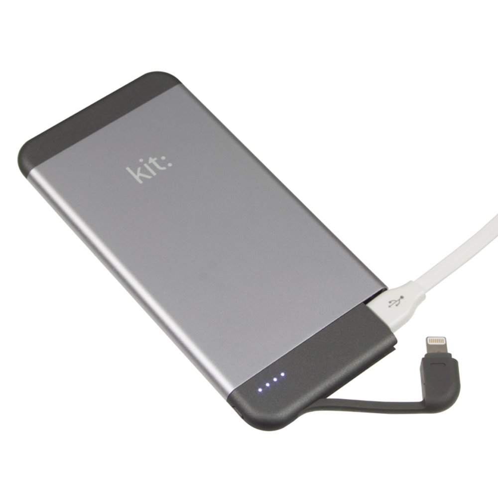 Power Bank 4100mAh KIT w/built-in Lightning cable PWRIP6GR space grey