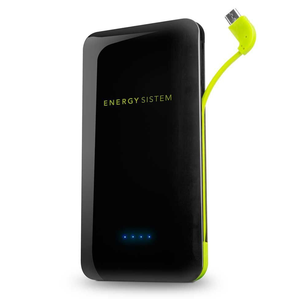 Power Bank 5000mAh ENERGY SISTEM w/built-in MicroUSB cable black