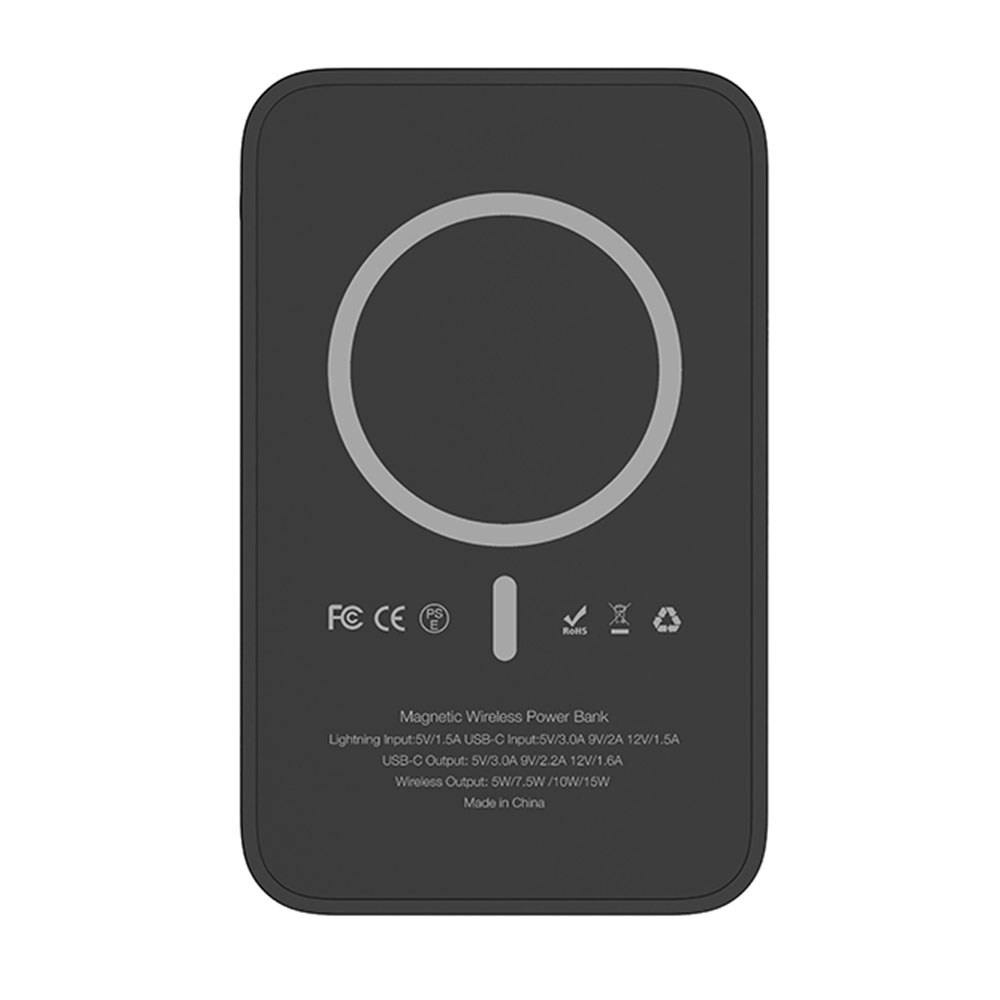 Power Bank 5000mAh 20W VEGER MagSafe (15W) Fast Charger V0553P MagOn Kick black