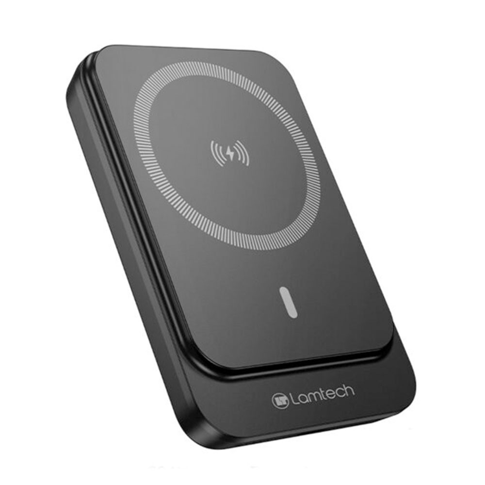Power Bank 10000mAh 20W LAMTECH Fast Charger Qi Magnetic Wireless (15W) LAM980411 black