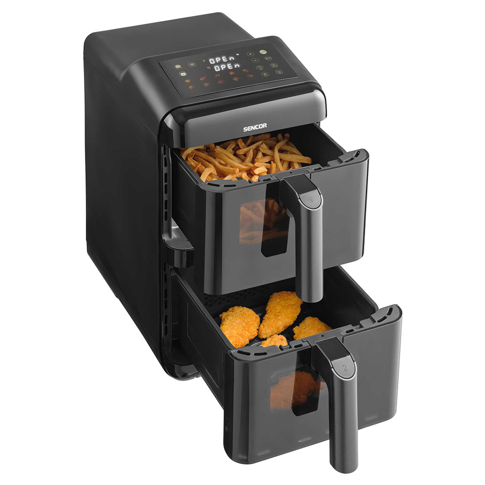 Air Fryer SENCOR Dual Vita Double Stack SFR 1250BK black