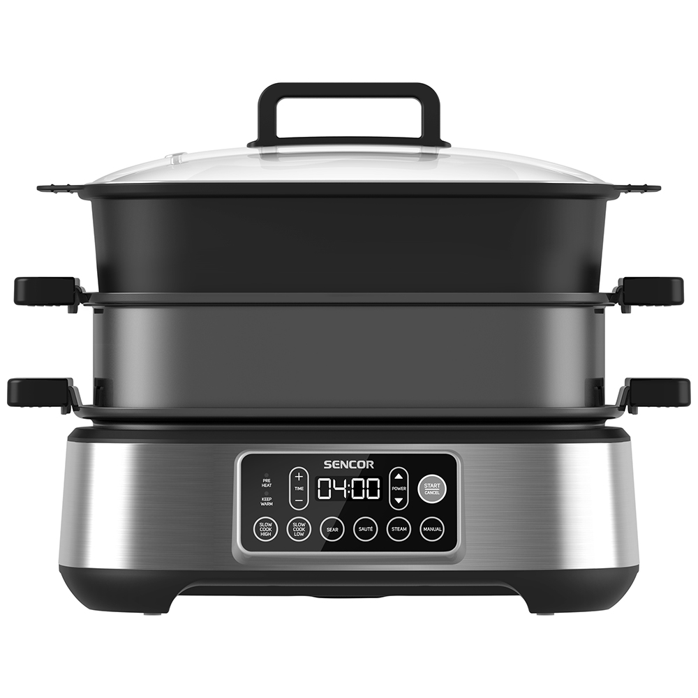 Multicooker SENCOR Multifunctional Slow Cooker and Grill SPR 6300BK black/silver