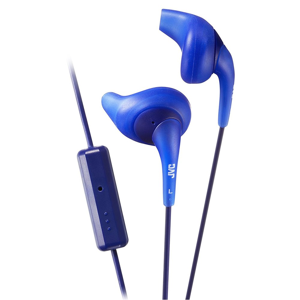 Earphones with microphone JVC Gumy Sport HA-ENR15-AA blue