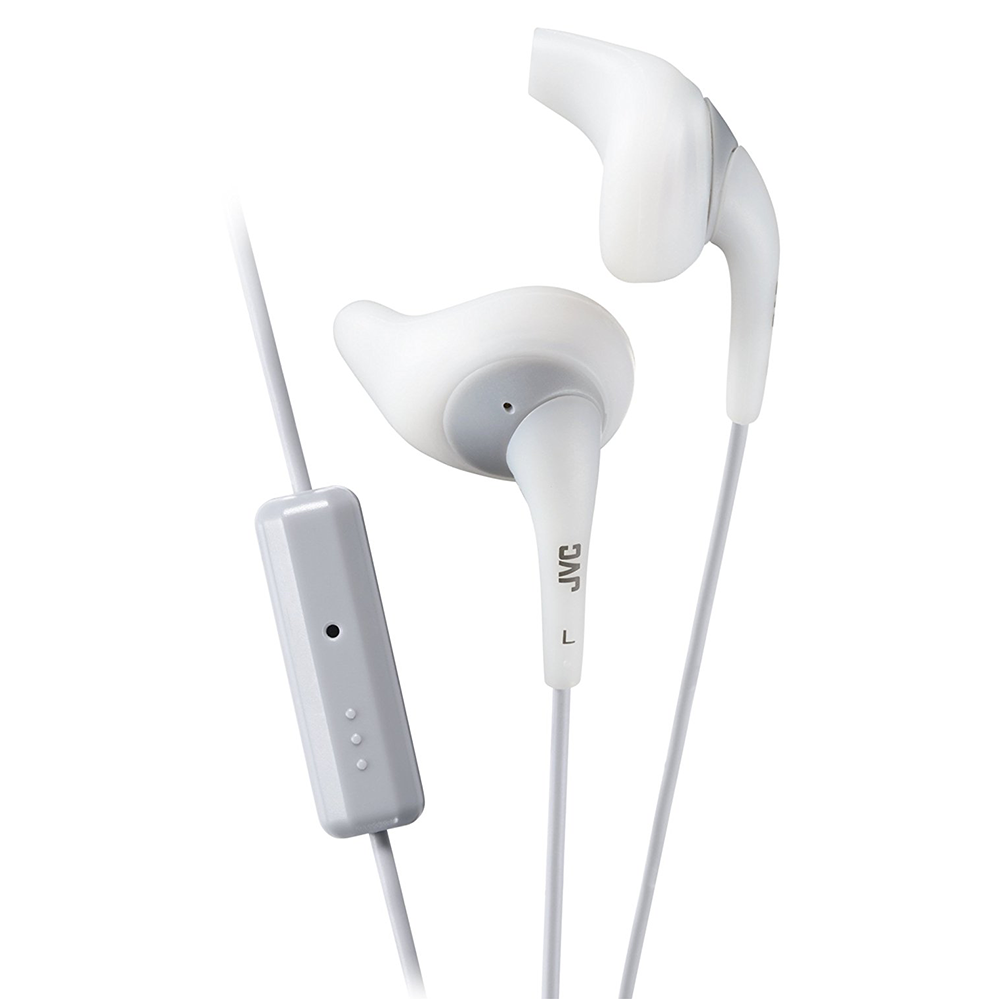 Earphones with microphone JVC Gumy Sport HA-ENR15-WH white
