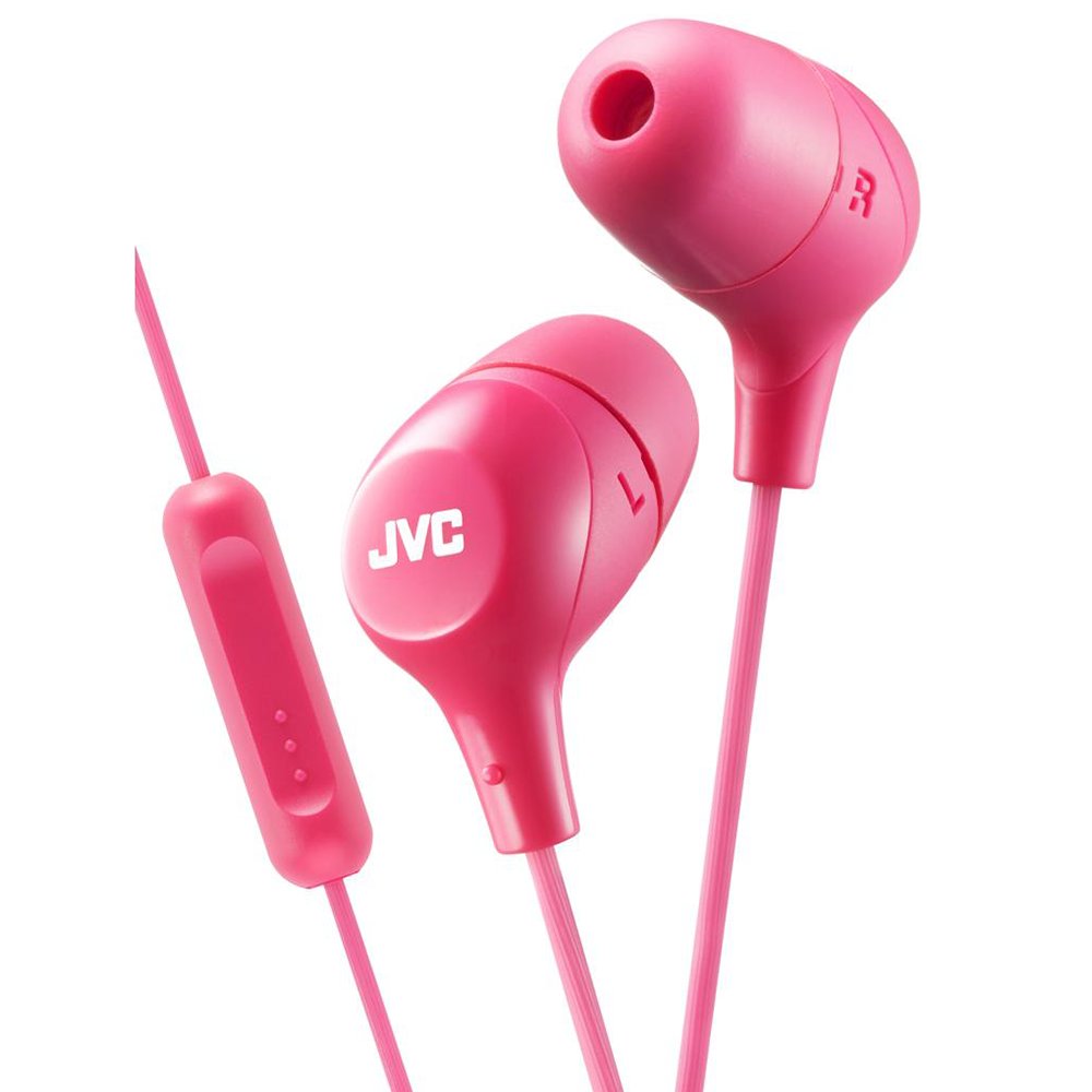 Earphones with microphone JVC HA-FX38M-P-E pink