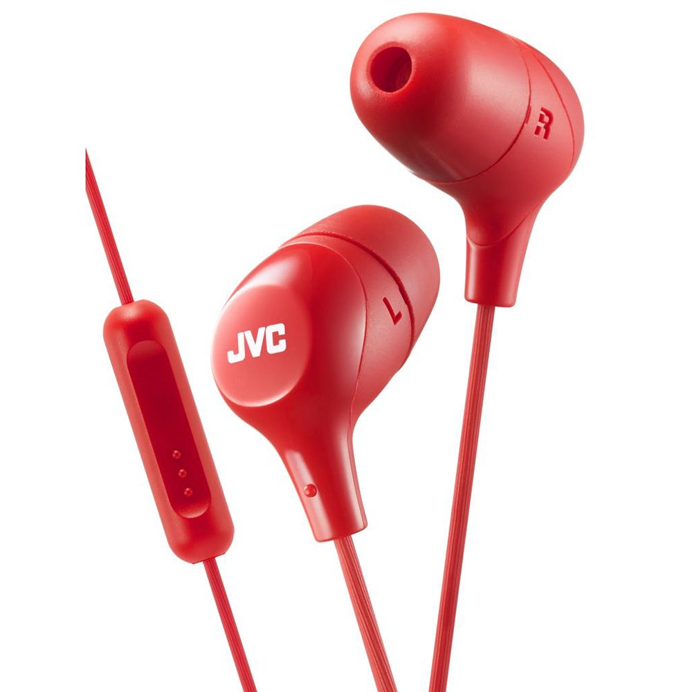 Earphones with microphone JVC HA-FX38M-R-E red