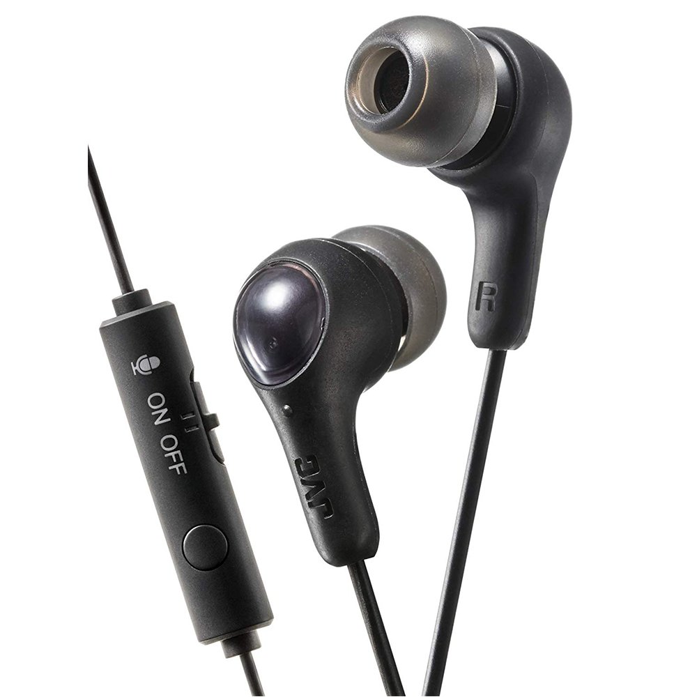 Earphones with microphone JVC Gumy HA-FX7G-B black