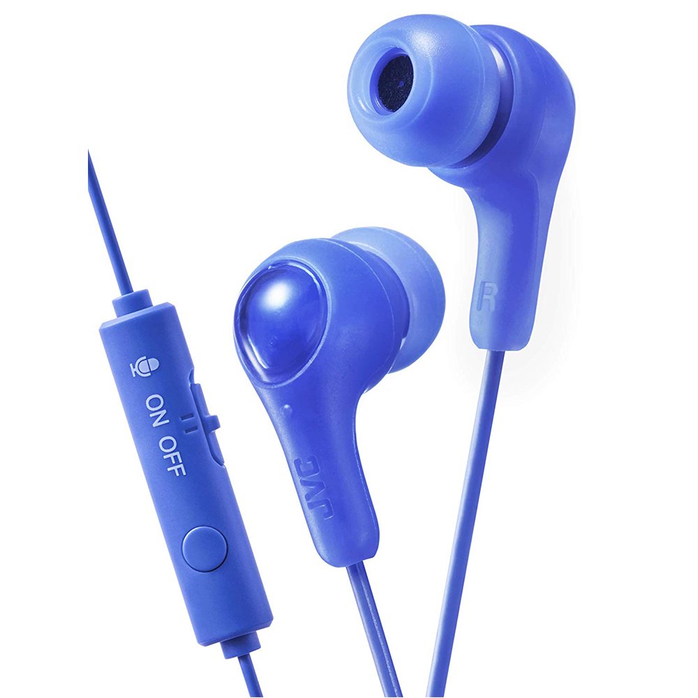 Earphones with microphone JVC Gumy HA-FX7G-A blue