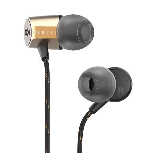 Earphones with microphone MARLEY Uplift 2.0 EM-JE091-BA brass