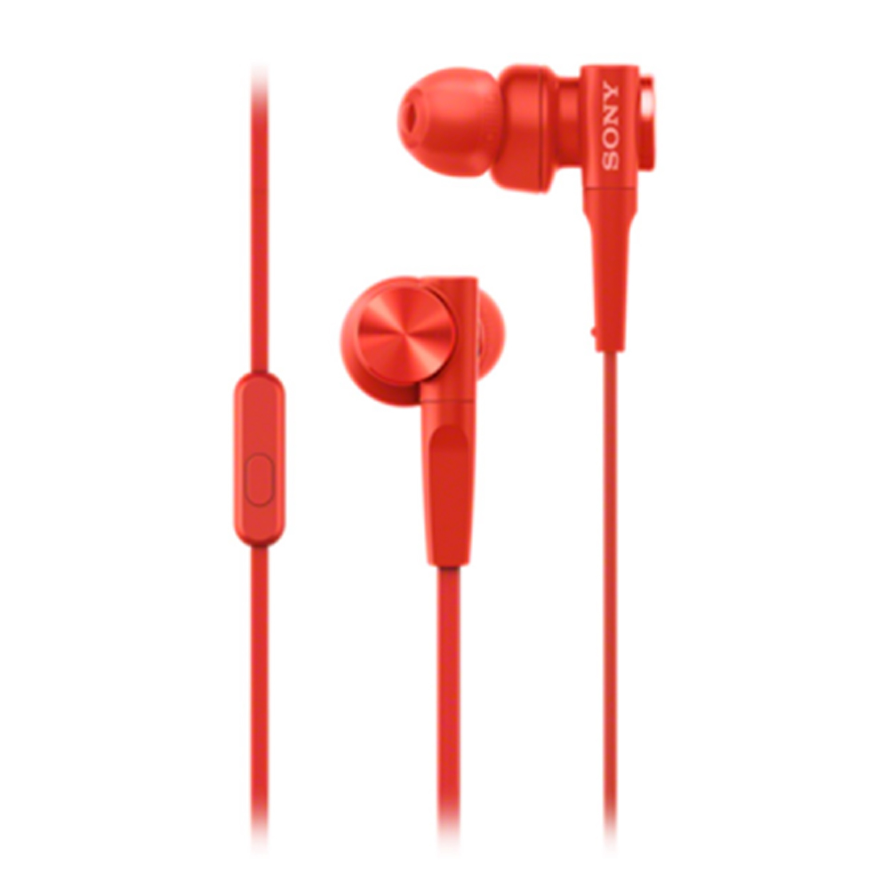 Earphones with microphone SONY MDRXB55APR red
