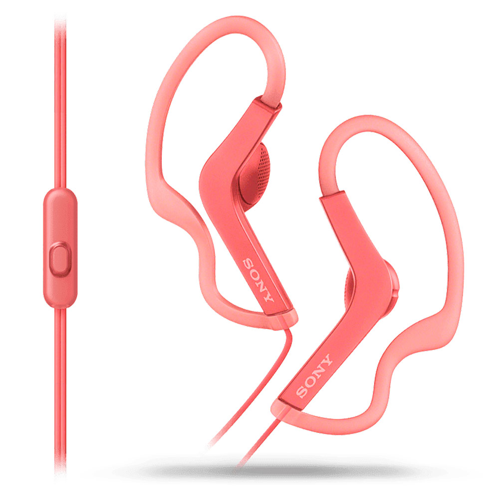 Earphones with microphone SONY MDRAS210APP pink