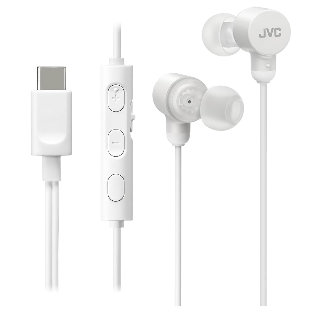 Earphones with microphone JVC HA-FR29UC-W white