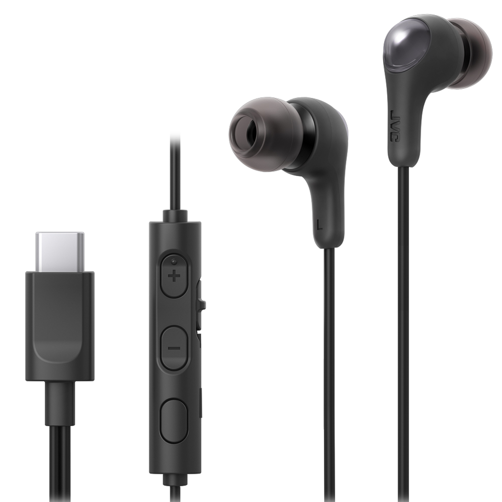 Earphones with microphone JVC Gumy Connect HA-FR9UC-B black