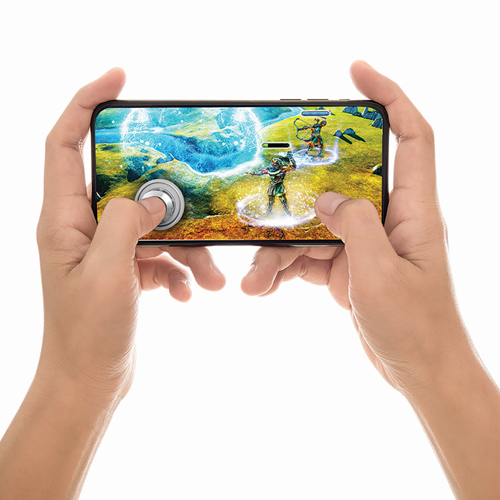 Cordless Smartphone gamepad UTOPIA Premium Thumbstick ETZJOYSV silver